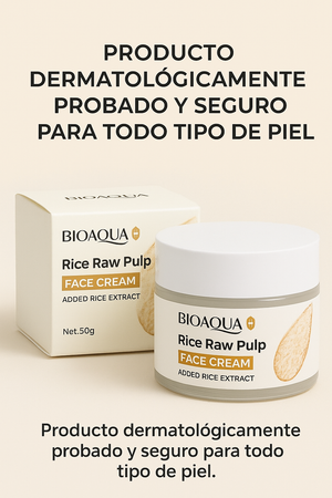 Crema Hidratante de Arroz BIOAQUA™ | Tu piel merece nutrición natural.